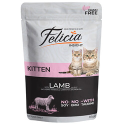 Felicia - Felicia Pouch Jelly Kuzulu ve Taurinli Tahılsız Yavru Kedi Konservesi 12 Adet 85 Gr 