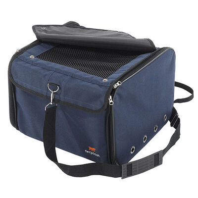 Ferplast Arca Kumaş Kedi ve Köpek Taşıma Çantası 38x38x29 cm (Lacivert) 
