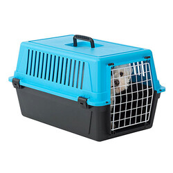 Ferplast Atlas 20 Küçük Irk Köpek ve Kedi Taşıma Çantası Mavi 58x37x32 Cm - Thumbnail
