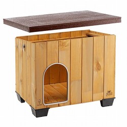 Ferplast Baita 60 Ahşap Köpek Kulübesi 58,5x73,5x54,5 Cm - Thumbnail