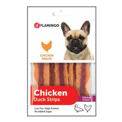 Flamingo Chicken Duck Strips Ördekli Şerit Köpek Ödülü 85 Gr