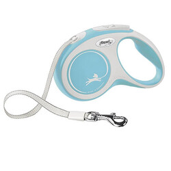 Flexi - Flexi New Comfort Otomatik Şerit Köpek Gezdirme Tasması Medium 5 Mt Açık Mavi 