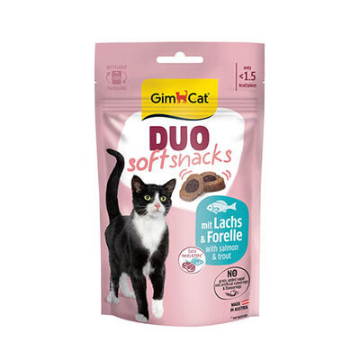 GimCat Duo Soft Shacks Somon ve Alabalıklı Kedi Ödül Maması 50 Gr 