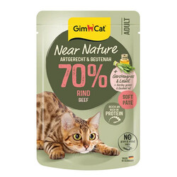 GimCat - GimCat Near Nature Ezme Sığır Etli Pouch Yetişkin Kedi Konservesi 85 Gr 