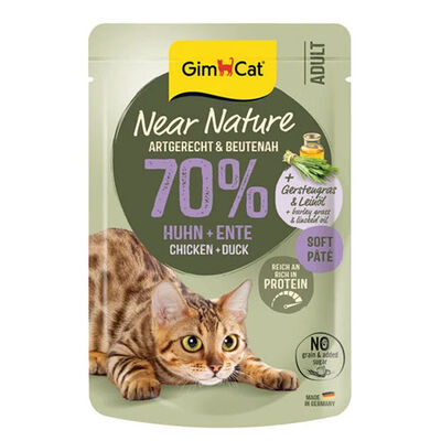 GimCat Near Nature Ezme Tavuklu ve Ördekli Pouch Yetişkin Kedi Konservesi 85 Gr 