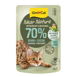 GimCat - GimCat Near Nature Ezme Tavuklu ve Sülün Etli Pouch Yetişkin Kedi Konservesi 85 Gr 