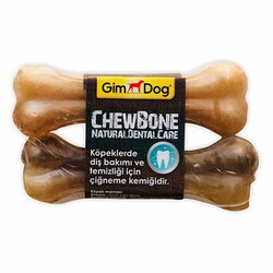 GimDog - GimDog Mordimi Natürel Press Kemik Köpek Ödülü 2'li 11 Cm 