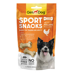 Gimdog - GimDog Sportsnacks Tavuklu ve L-Carnitinli Tahılsız Köpek Ödülü 60 Gr 