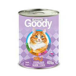 Goody - Goody Somonlu Kısırlaştırılmış Kedi Konservesi 6 Adet 400 Gr 