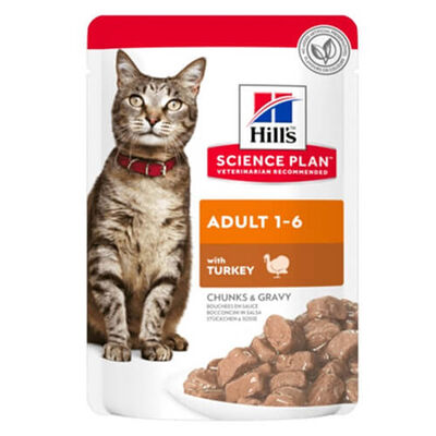 Hill’s SCIENCE PLAN Chunks Gravy Pouch Hindili Yetişkin Kedi Konservesi 85 Gr