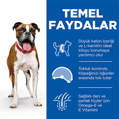 Hill’s SCIENCE PLAN Adult Light Medium Chicken Orta Irk Tavuklu Light Köpek Maması 2,5 Kg 