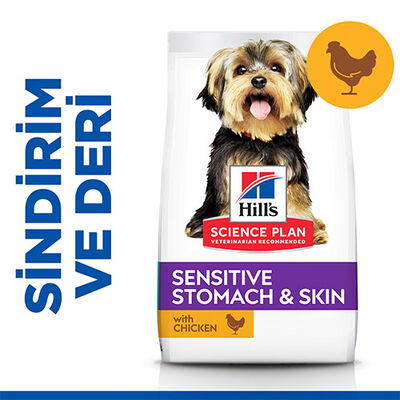 Hill’s SCIENCE PLAN Adult Small & Mini Sensitive Stomach & Skin Küçük Irk Tavuklu Yetişkin Köpek Maması 1,5 Kg 