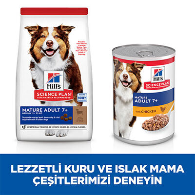 Hill’s SCIENCE PLAN Mature Adult 7+ Medium Lamb & Rice Orta Irk Kuzulu Yaşlı Köpek Maması 2,5 Kg 