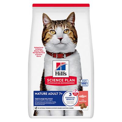 Hill’s SCIENCE PLAN Mature Adult 7+ Somonlu Yaşlı Kedi Maması 1,5 Kg 