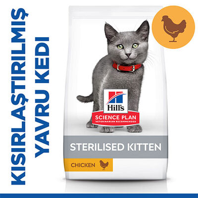 Hill’s SCIENCE PLAN Sterilised Kitten Tavuklu Kısırlaştırılmış Yavru Kedi Maması 3 Kg 