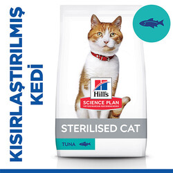 Hill's Science Plan - Hill’s SCIENCE PLAN Sterilised Tuna Balıklı Kısırlaştırılmış Kedi Maması 15 Kg 