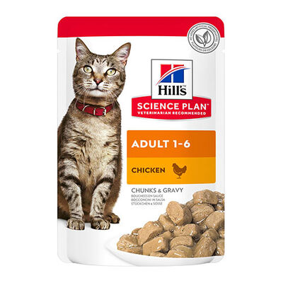 Hill’s SCIENCE PLAN Chunks Gravy Pouch Tavuklu Yetişkin Kedi Konservesi 85 Gr