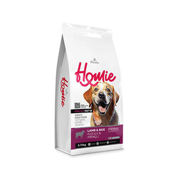 Homie - Homie Kuzulu ve Pirinçli Düşük Tahıllı Yetişkin Köpek Maması 3,75 Kg