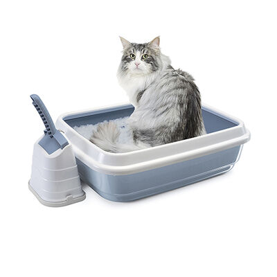 İmac Duo Cat Açık Kedi Tuvaleti Mavi 