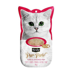 Kit Cat Purr Puree Likit Balıklı Kedi Ödülü 4x15 Gr - Thumbnail