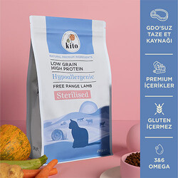 Kito - Kito Doğal Besi Kuzu Etli Kısır Kedi Maması 2 Kg 