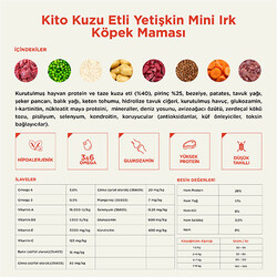 Kito Doğal Besi Kuzu Etli Mini Irk Yetişkin Köpek Maması 2,5 Kg - Thumbnail