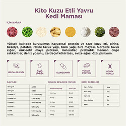Kito Doğal Besi Kuzu Etli Yavru Kedi Maması 2 Kg - Thumbnail