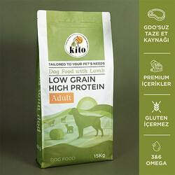 Kito - Kito Doğal Besi Kuzu Etli Yetişkin Köpek Maması 15 Kg 