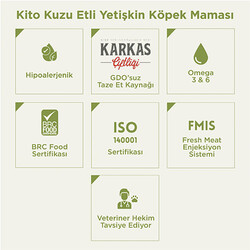 Kito Doğal Besi Kuzu Etli Yetişkin Köpek Maması 15 Kg - Thumbnail
