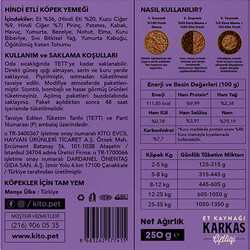 Kito Fresh Hindi Etli Hipoalerjenik Taze Köpek Yemeği 250 Gr - Thumbnail