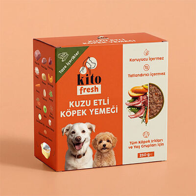 Kito Fresh Kuzu Etli Hipoalerjenik Taze Köpek Yemeği 250 Gr 