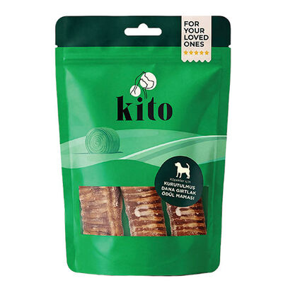 Kito Kurutulmuş Dana Gırtlak Köpek Ödülü 100 Gr 