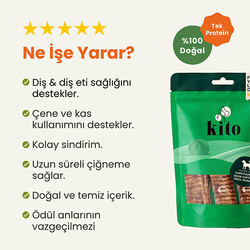 Kito Kurutulmuş Dana Gırtlak Köpek Ödülü 100 Gr - Thumbnail