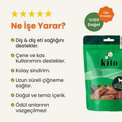 Kito Kurutulmuş Dana İnce Sinir Köpek Ödülü 100 Gr - Thumbnail