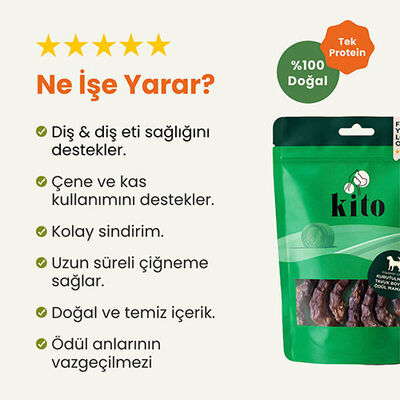 Kito Kurutulmuş Tavuk Boyun Köpek Ödülü 100 Gr 