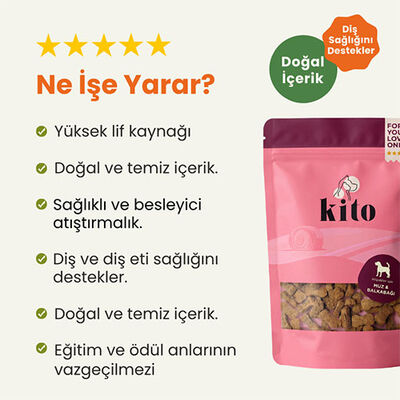 Kito Muz ve Balkabaklı Köpek Ödül Kurabiyesi 150 Gr 
