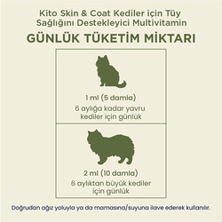 Kito Skin Coat Tüy Sağlığını Destekleyici Kedi Multivitamini 50 ml - Thumbnail
