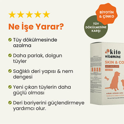 Kito Skin Coat Tüy Sağlığını Destekleyici Köpek Multivitamini 50 ml 