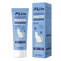 Kito - Kito Tüy Yumağı Önleyici ve Sindirim Sistemi Destekleyici Kısır ve Yetişkin Kedi Malt Macunu 100 Gr 