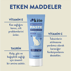 Kito Tüy Yumağı Önleyici ve Sindirim Sistemi Destekleyici Kısır ve Yetişkin Kedi Malt Macunu 100 Gr - Thumbnail