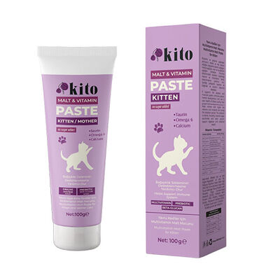 Kito Tüy Yumağı Önleyici Yavru Kedi Malt Macunu ve Multivitamin Paste 100 gr 