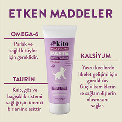 Kito Tüy Yumağı Önleyici Yavru Kedi Malt Macunu ve Multivitamin Paste 100 gr - Thumbnail