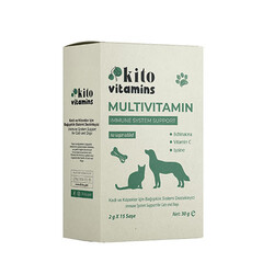 Kito - Kito Vitamins Bağışıklık Sistemi Destekleyici Kedi ve Köpek Multivitamini 2x15 Gr 