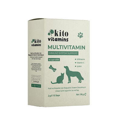 Kito Vitamins Bağışıklık Sistemi Destekleyici Kedi ve Köpek Multivitamini 2x15 Gr 