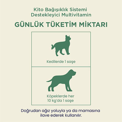 Kito Vitamins Bağışıklık Sistemi Destekleyici Kedi ve Köpek Multivitamini 2x15 Gr 