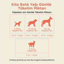 Kito Vitamins Balık Yağı Tüy Dökülme Karşıtı Kedi ve Köpek Takviyesi 200 ml - Thumbnail