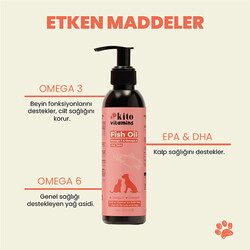 Kito Vitamins Balık Yağı Tüy Dökülme Karşıtı Kedi ve Köpek Takviyesi 200 ml - Thumbnail