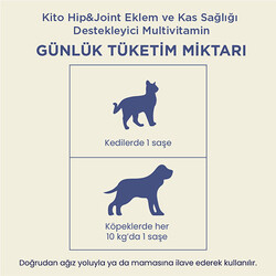 Kito Vitamins Hip & Joint Kedi ve Köpek Eklem Destekleyici Multivitamini 2x15 Gr - Thumbnail