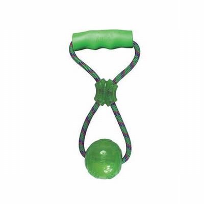 Kong Plastik Tutamaçlı Sesli Top Köpek Oyuncağı Medium 27 Cm 
