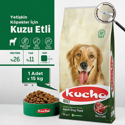 Kucho Kuzu Etli Yetişkin Köpek Maması 15 Kg 